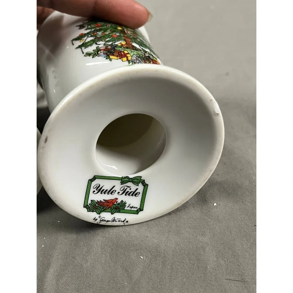 Georges Briard Yule Tide Candlestick‎ Candle Holder Set of 2